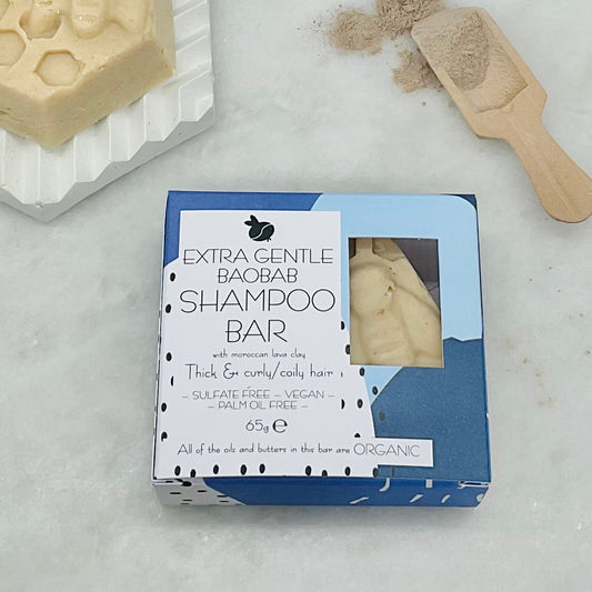 Extra gentle baobab shampoo bar for curly hair - Bean and Bee